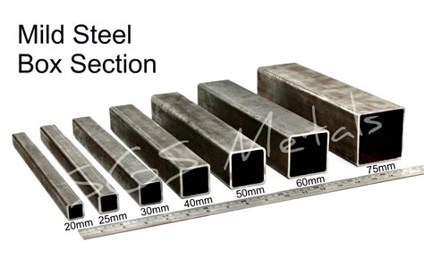 box steel sizes|box section size chart.